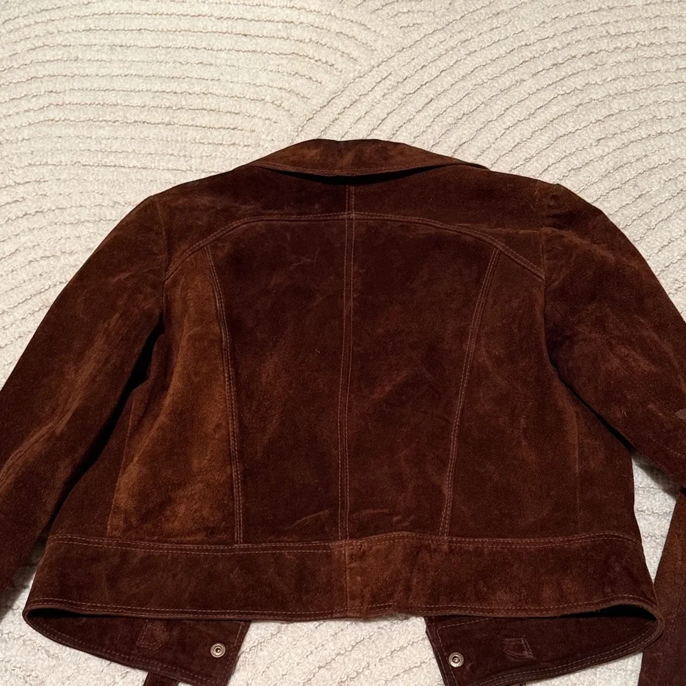 Vintage Brown Suede Women's Jacket - Picture 8 of 8